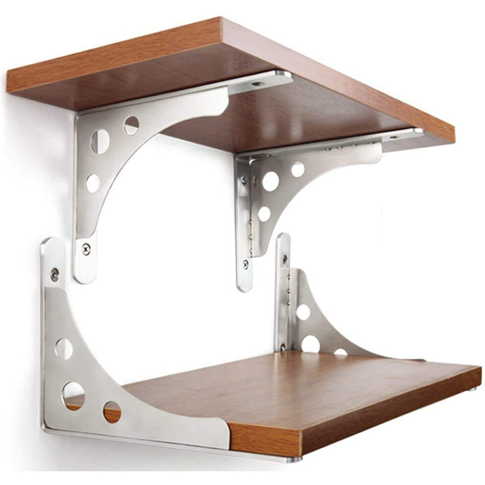 14 Inch 304 Stainless Steel 'L' Decorative Shelf Bracket Corner Brace Support 9189345703522