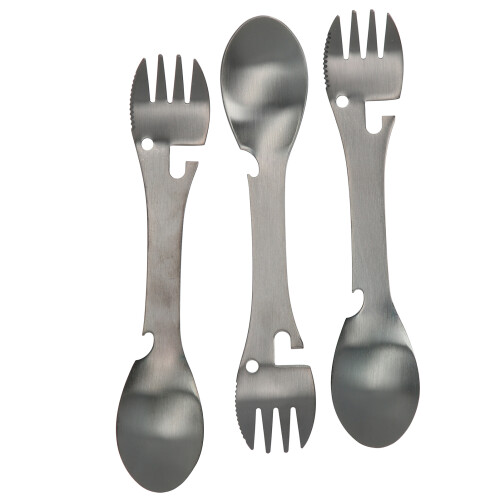 Ανοξείδωτο Spork με ανοιχτήρι μπουκαλιών και ανοιχτήρι κονσερβών πολλαπλών 2