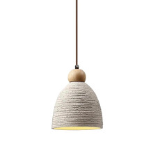 French Retro Cement Chandelier E27 Pendant Light For Bedroom Bedside, Living Room, Single Hanging Lamp