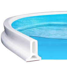 Water dam for shower, 78.7 inches/2 m water barrier, selfadhesive splash guard, height: 65mm white