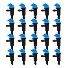20 Pieces Irrigation Drip Emitter, Garden Flag Irrigation Dripper, Efficient Irrigation for Garden Plants, Vegetables, and Atomiser (Blue)