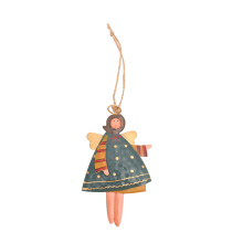 Christmas Tree Accessory Girl Shaped Pendant Welcome Sign-Blue