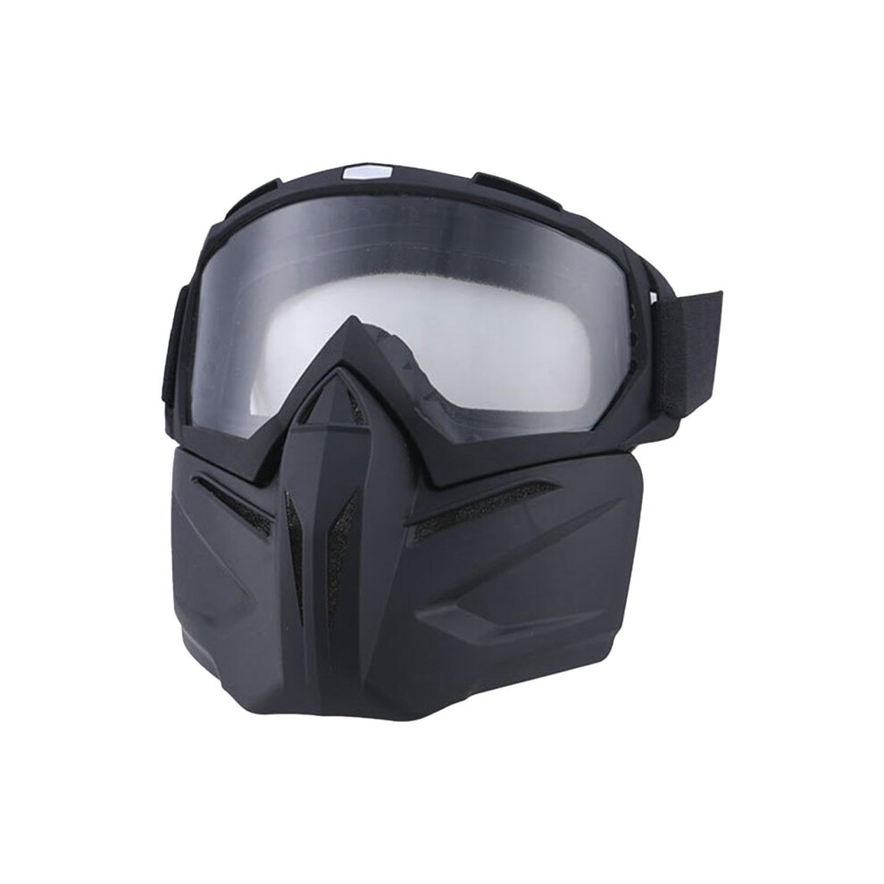 Motorcycle Riding Goggles Clear Lens, Windproof, Road Bike Compatible, Outdoor Sports 9365049407236