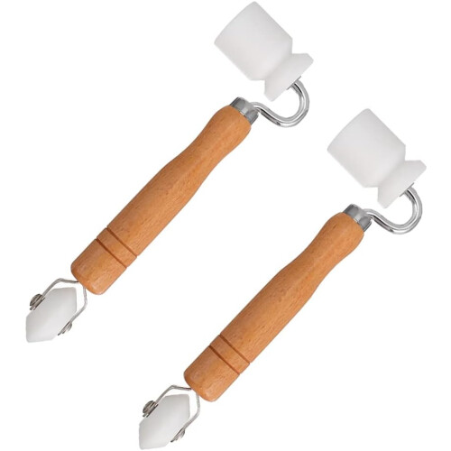 2pcs Roller Roller Construction Roller Tool Wallpaper Roller Wooden Handle 1