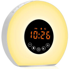 Sunrise Simulation Alarm Clock, Soothing Sounds Light Colors for Natural Wake-Up, Enhance Your Mood and Energy (Smart Timer Included)
