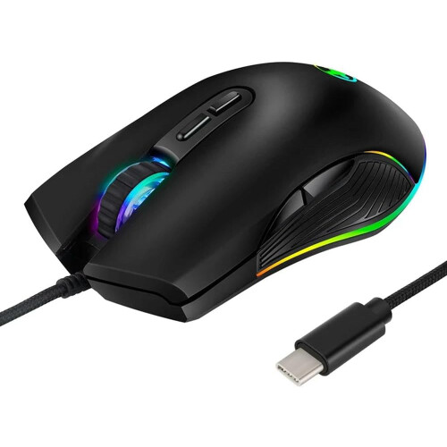 for USB C Mouse Type C Ergonomic Wired Mouse Gaming Mouse Optical Mouse, 6924023130244 2