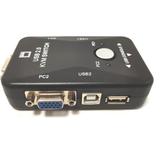 KVM Switch with Two inputs and one Output USB Port 2UK Multi-Computer Host Switch one for Two 1