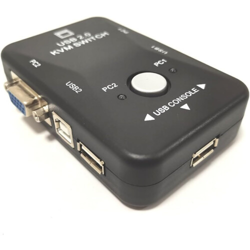 KVM Switch with Two inputs and one Output USB Port 2UK Multi-Computer Host Switch one for Two 2