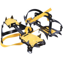 Steigeisen, crampons for, 20.5–31 cm, adjustable, 10 teeth, crampons, strap binding, type ice grips, ice spikes for shoes for hiking