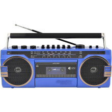Classic 80s Style Retro Cd Player Boombox Cassette AM/FM Radio Bluetooth Recorder With Knobs For Family Travel