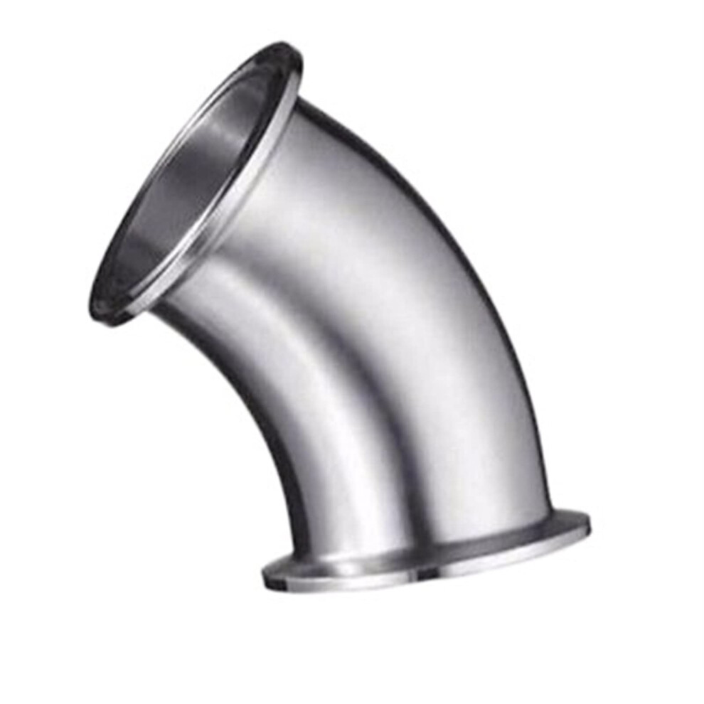 Stainless Steel Elbow 45Mm O/D 304 Stainless Steel Sanitary Ferrule 45 Degree Elbow Pipe Fitting Tri Clamp 9426802954647