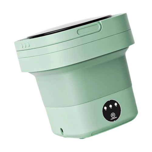 Foldable Travel Washing Machine for Small Spaces-Light Green