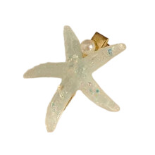 Barrette en forme d'étoile de mer/coquille,-Vert étoile de mer