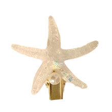 Seestern-/Muschelförmiges Haarspangen-Accessoire-Seestern weiß