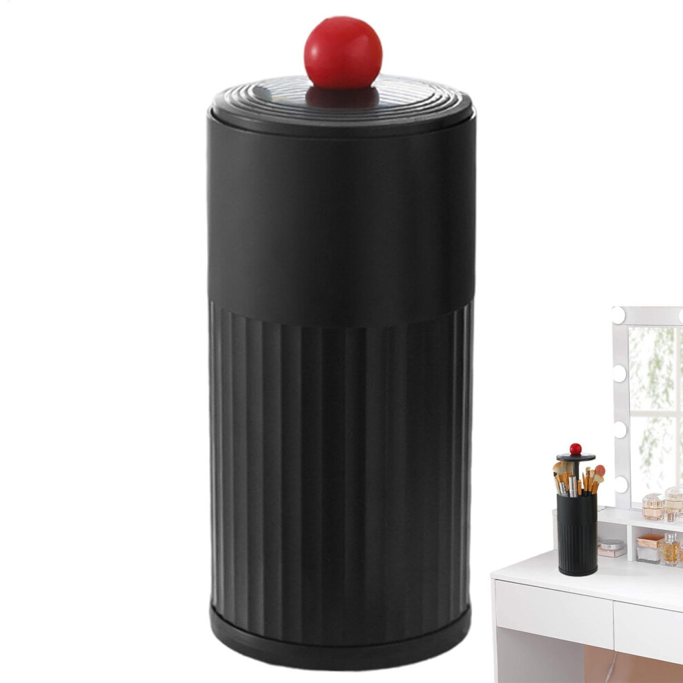 Makeup Brush Holder for Countertop Black