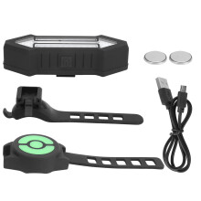 Telecomandă biciclete spate lumină wireless semnalizare biciclete coadă lumină LED luminoasă impermeabil reîncărcabilă USB încărcare 120DB