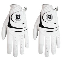 2016 Ladies Left Handed Golf Glove 2 Pack Large White