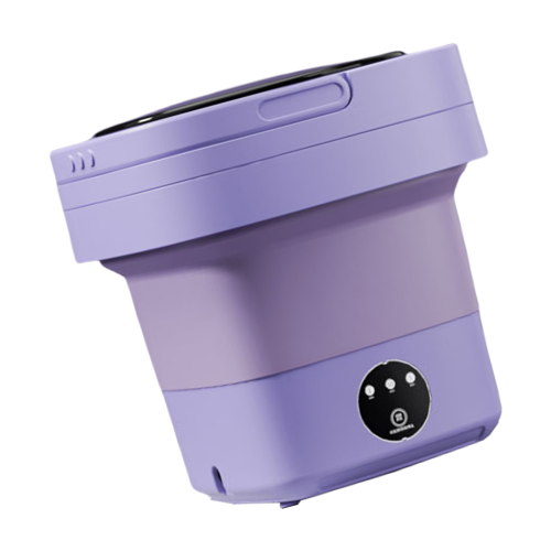 Space Saving Foldable Laundry Machine with Quick-Purple