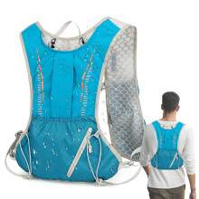 Drinking Backpack Reflective Cycling Backpack, Portable, Multifunctional Hydration Backpack with Reflective Straps for Running, Camping, Blue C