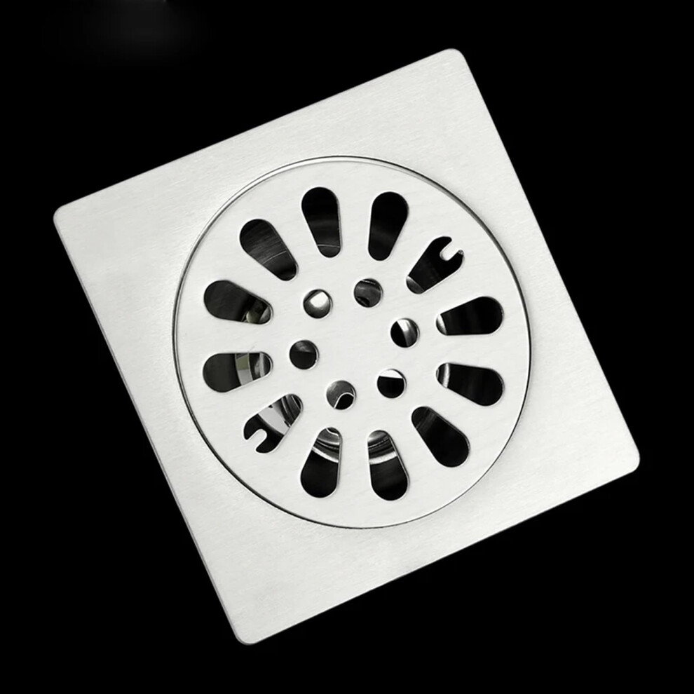 4 Inch Stainless Steel Square Floor Drain Bathroom Drains Shower Waste Drainer Singlepurpose Drain 1Pcs Bxgdydlsilver 9365049409018