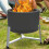 Campfire stand, stainless steel fire pit stand, outdoor fireplace tools 2