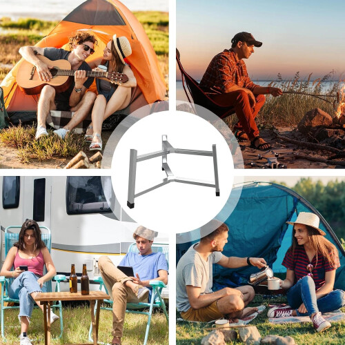 Campfire stand, stainless steel fire pit stand, outdoor fireplace tools 2
