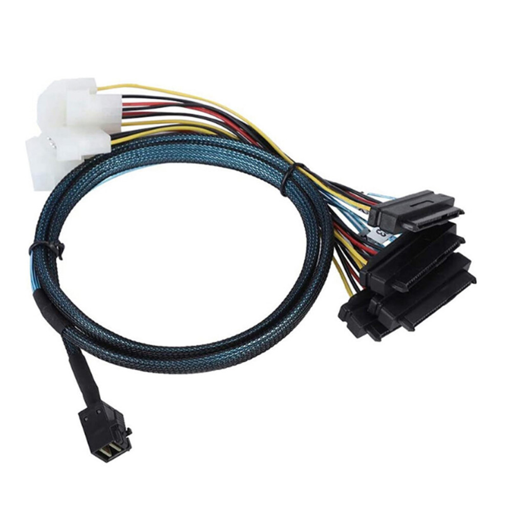 Internal Minisas Sff 8643 To 4 29Pin Sff 8482 Connectors With Big 4P Power Cable For Server 9426802954548