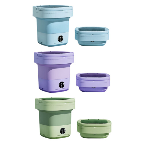 Portable Automatic Washer Foldable Washing-Light Green 1