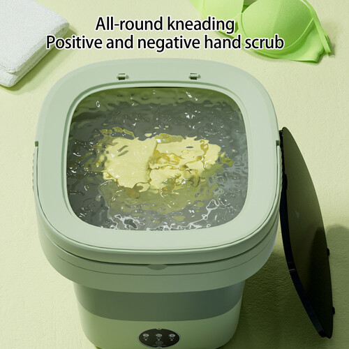 Portable Automatic Washer Foldable Washing-Light Green 2