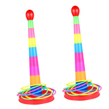 2Sets Colorful Detachable Ring Toss Game for Fun Educational Playthings Improves Motor Skills Hand Eye Coordination for Parties and Parent