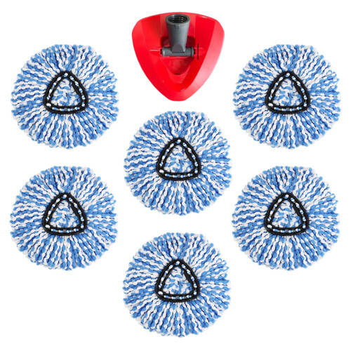 Encaixe perfeito para esfregão giratório triangular, capacidade de descontaminação superior, design de rotação triangular e cabeça de