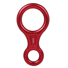 Belay Device Fig 8 Aluminum Climbing Descender 35KN 813mm Rope Compatible Multipurpose