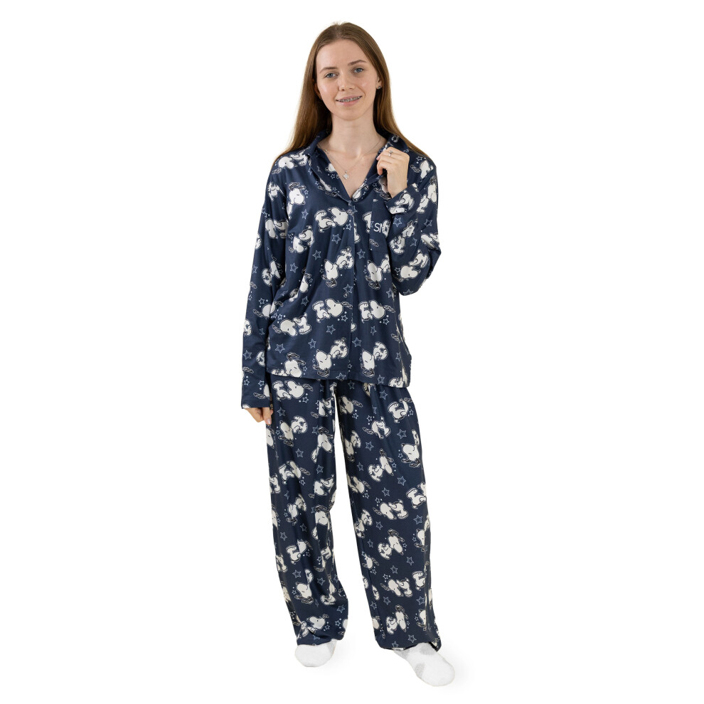 Peanuts Women's Blue (Xx-Large) Long Sleeve Long Leg Pyjama Set ( )