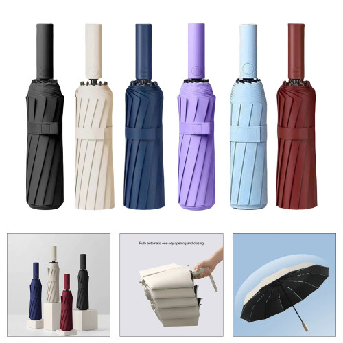 Automatic Umbrella Windproof Large Folding Portable-Indus rice 2