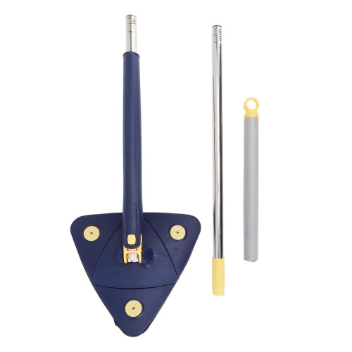 Microfiber Spin Mop with Automatic Wringing, Triangle Mop with Protect Hands Feature, 360 Rotatable Adjustable Cleaning Mop with Long Handle Design 1