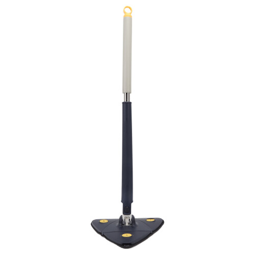 Mop versátil de microfibra para uso seco e úmido, com rotação de 360, cabo extensível em aço inoxidável e cabeça triangular ajustável para 1