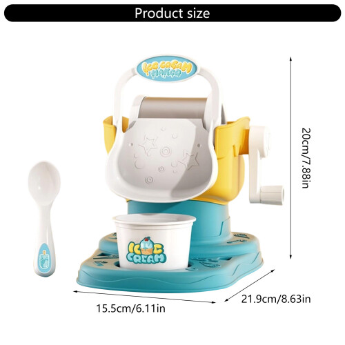 Portable Ice Cream Machine Homemade Dessert Maker-Blue 1