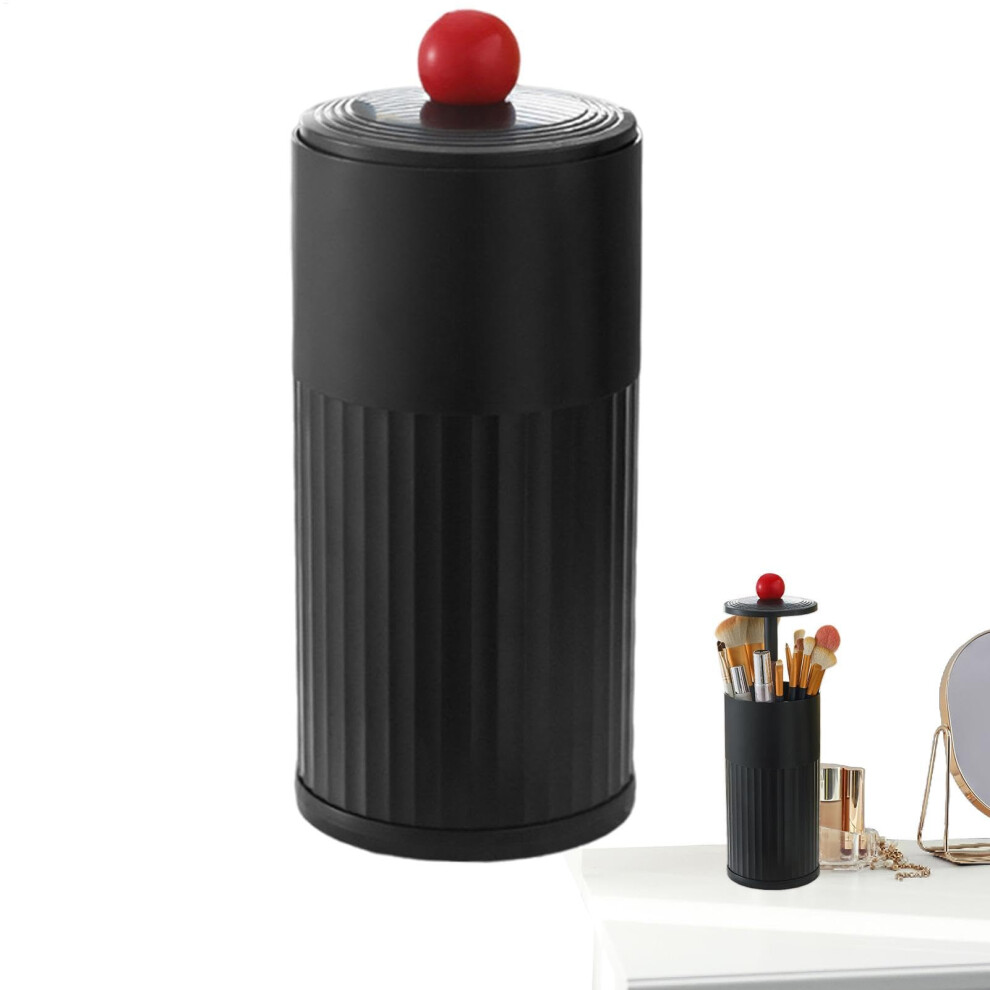 Transparent Makeup Brush Holder with Lid, Compact and Stylish Storage