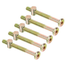 Parafusos M6x10mm para berço, parafusos para estrutura de cama, kit de substituição de ferragens para berço, substituição de parafusos e porcas