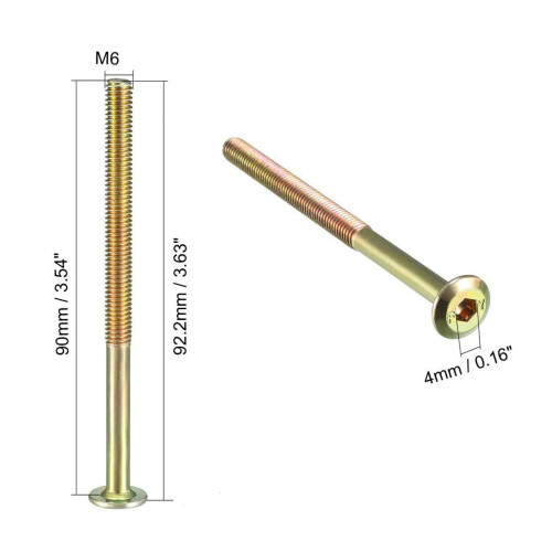 Βίδες κούνιας M6x10mm, μπουλόνια πλαισίου κρεβατιού, κιτ αντικατάστασης εξαρτημάτων 1