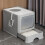 Plastic Litter Box Cats Rabbit Odor Control Not Stick-Yellow 5