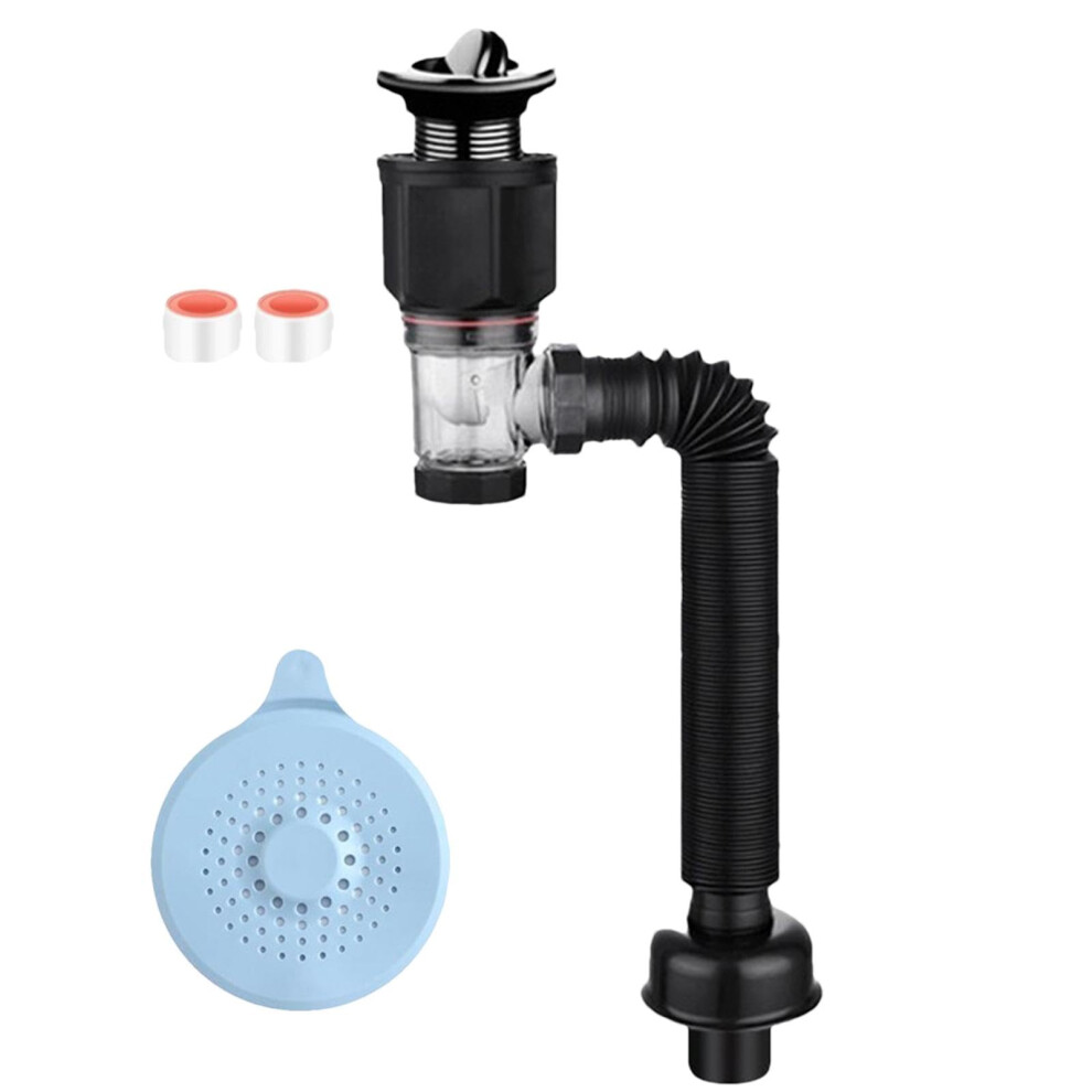Bathroom Sink Drain Kits, Anticlogging Drain Kit, Flexible Sink Drain Pipe 9365049409711