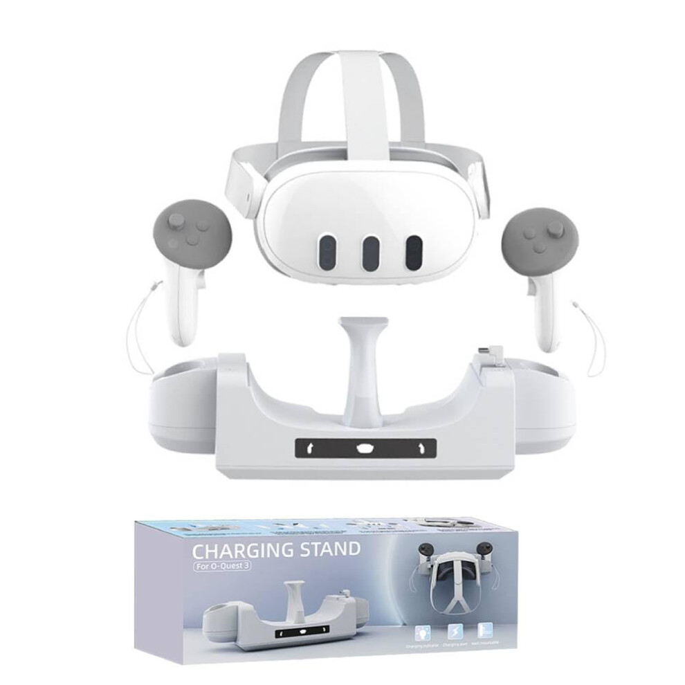 Upgraded Charging Dock For Meta/Oculus Quest 3, Headset Simultaneously Vr Charging Cradle 9365049409247
