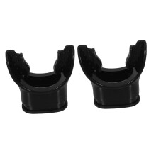 2 x Black Diving Mouthpiece Silicone Snorkel Octopus Holder for Diving Bite Black Silica Gel