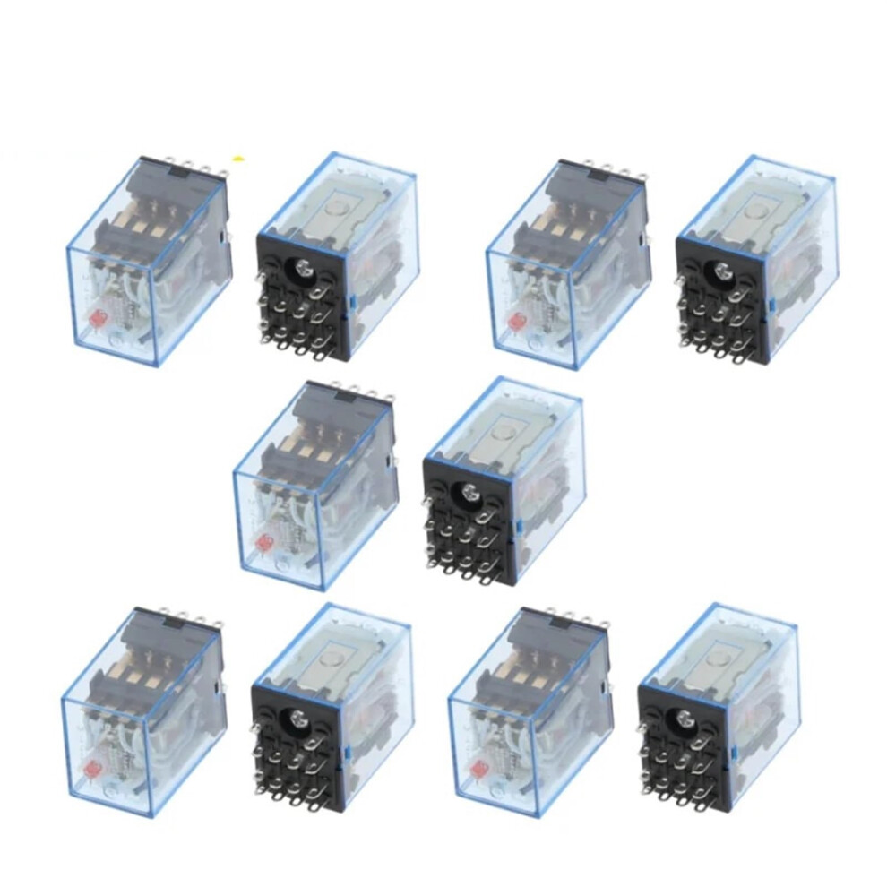 10 Pieces My4nj Hh54p My4nj 14Pin Ac/Dc 12V 24V 36V 48V 110V 220V 380V Miniature Intermediate Relay Electromagnetic Relay (Ac 110V) Ac 110V. 9412369462800