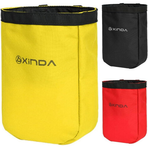 Climbing tool bag with QuickClip attachment and adjustable hip belt for easy carrying, red 2