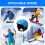 Ski helmet  Hard hat, adjustable, snowboard cap, breathable, multipurpose blue M 3