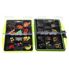 Kit de pêche professionnel, boîte de rangement en plastique avec séparateurs amovibles, boîte à pêche étanche pour une identification rapide,
