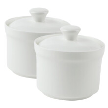 Set of 2 Ceramic Stew Bowl with Lid Steam Pot Ceramic Stew Bowl Kitchen Steamed Egg Cup Kitchenware Kitchen Egg Steam Bowl Egg Pudding Pot Household