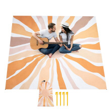Beach blanket, 210 x 200 cm, waterproof blanket for and , foldable, lightweight, for camping, hiking, , park and lake